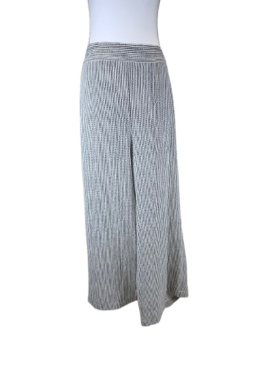 Max Studio Pants - Max Studio Wide Leg Flowy Palazzo Pants 3X Stripe Pull On Stretch NEW BLCK/WHT